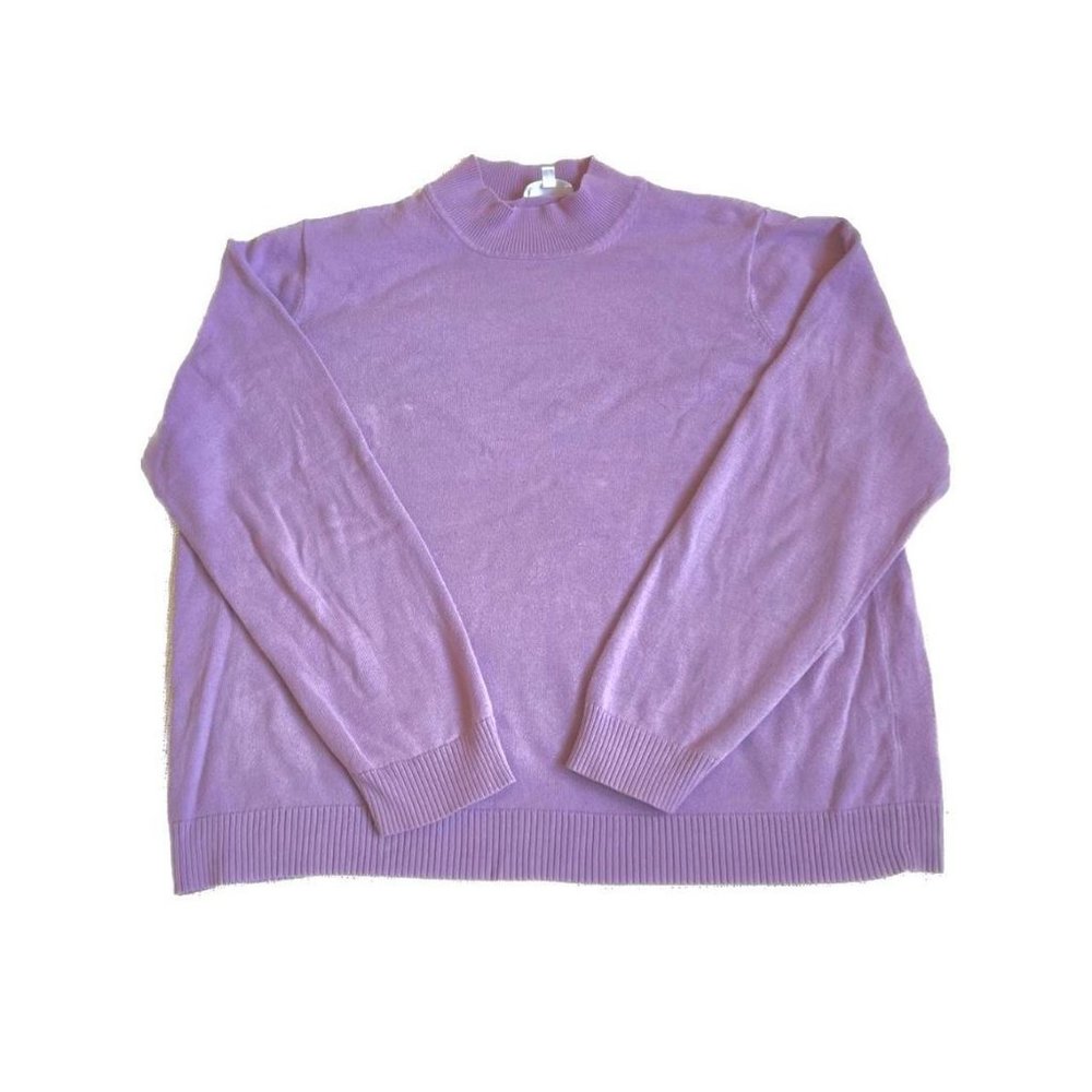 Light Purple Knit Turtleneck Sweater